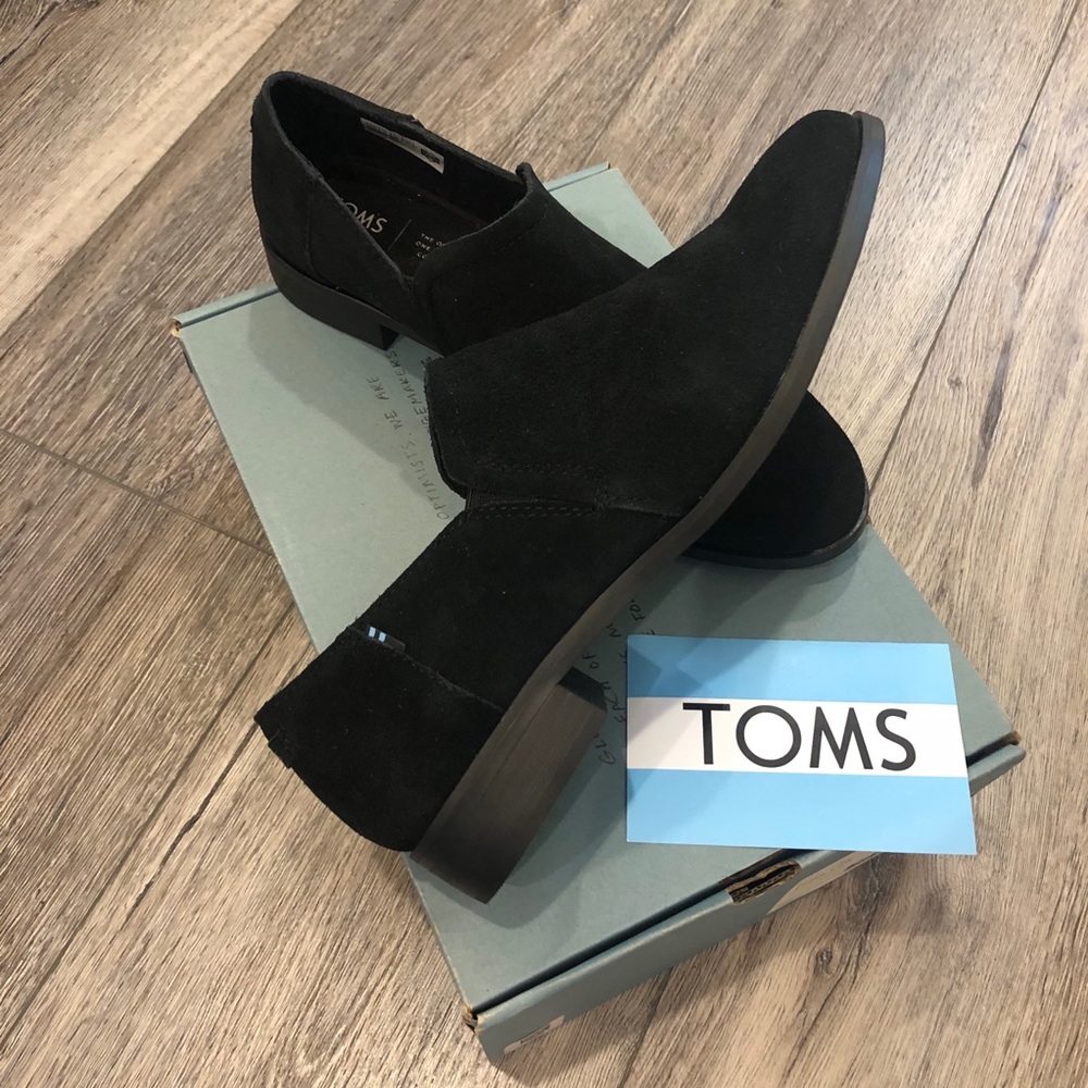 TOMS Shaye Low Black Booties